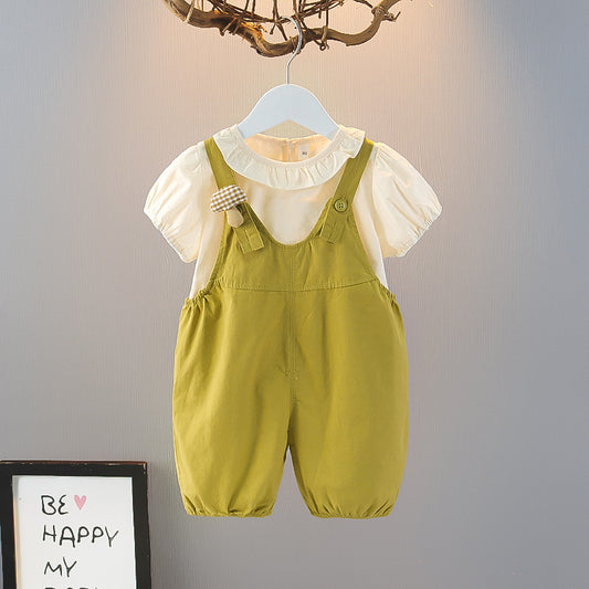 Children's Summer Dress Clothes For Babies Short-sleeved Children's Suit