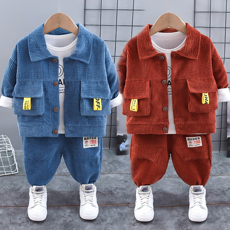 Children's Three-piece Set British Dress Clothing Handsome Boy Years Old Children's Suit