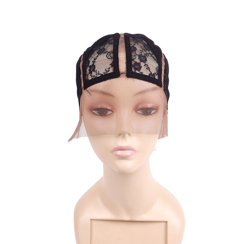 Net Three-strand Braid Former Lace Head Cap Elastic Mesh Leather Other Wig