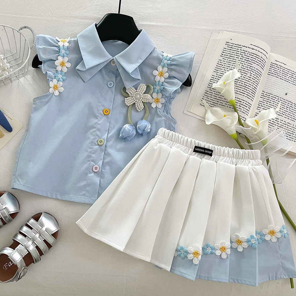 Sleeve Shirt Outfit Little Fashionable Stylish Children's Suit
