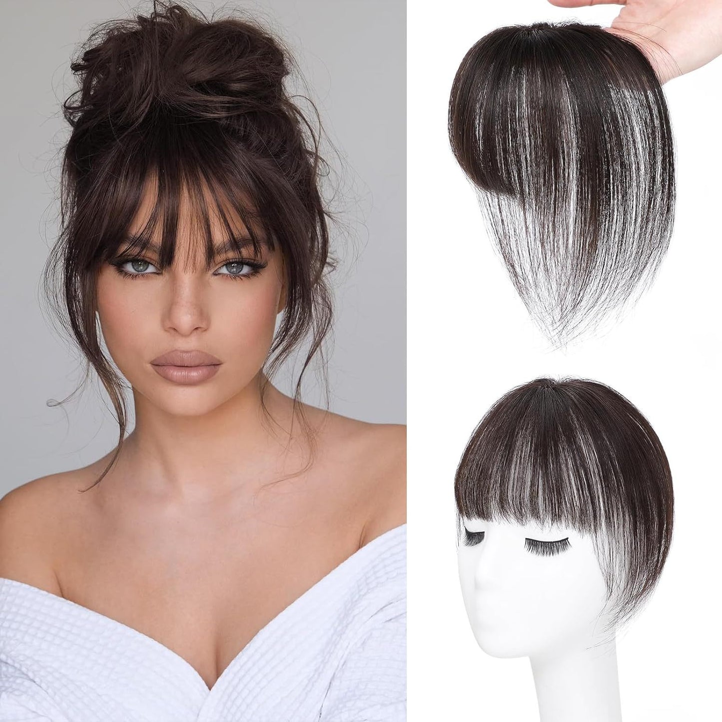 Piece Hand-woven Straight Real Human French Wig