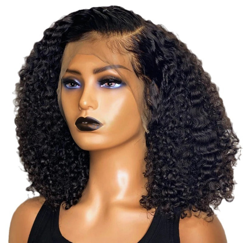 Beautiful Jerry Curly Bob Human Frontal Real Hair Wig