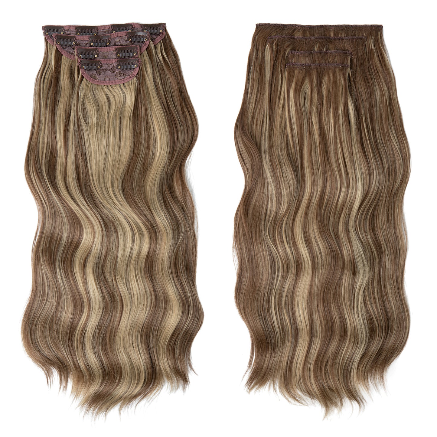 Women's Set Curly Hair Water Ripple One Piece Hairpiece Wig Long Curls