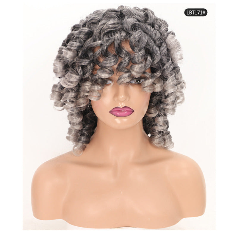 Stylish Unique Cool Classy African Small Wig Short Curly Hair