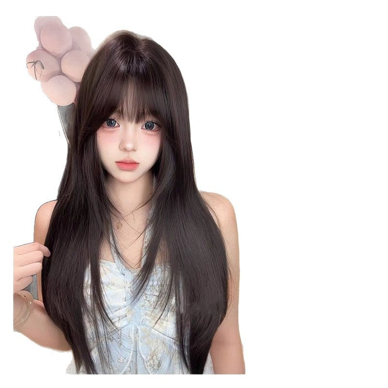 Pure Love Female High Level Bangs Long Straight Wig