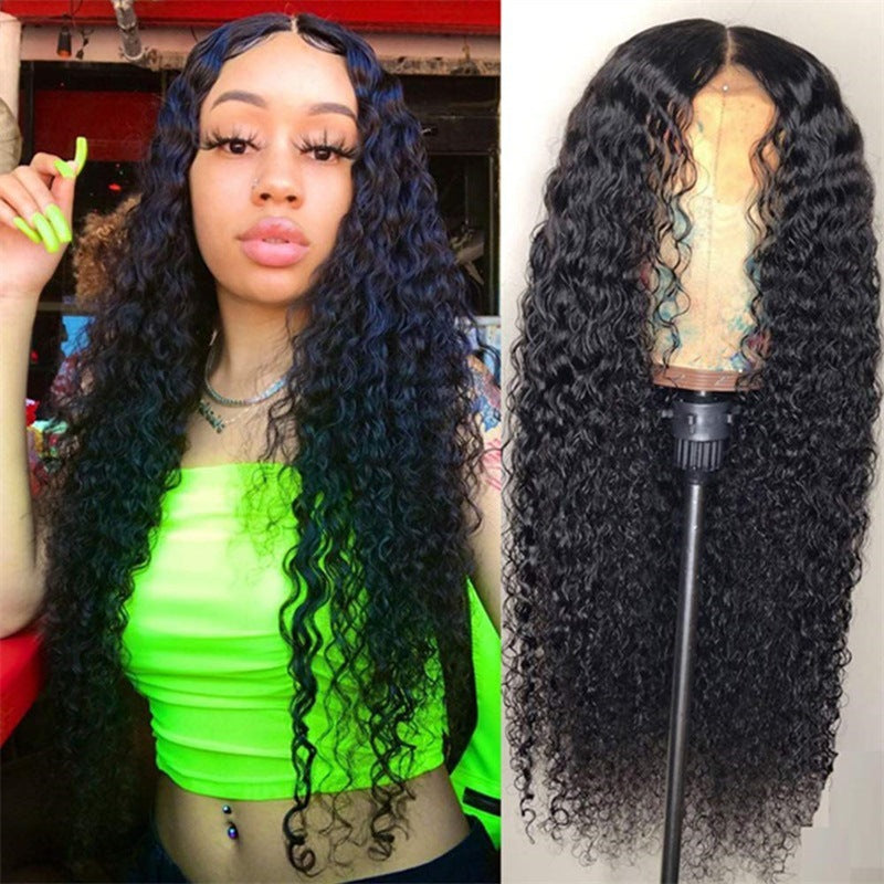 Small Roll Wound Tube Medium Curly Hair Wig Long Curls