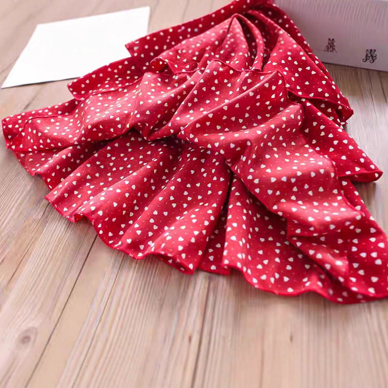 Children's Fashionable Summer Retro Style Suspender Graphy Clothing Children's Dress