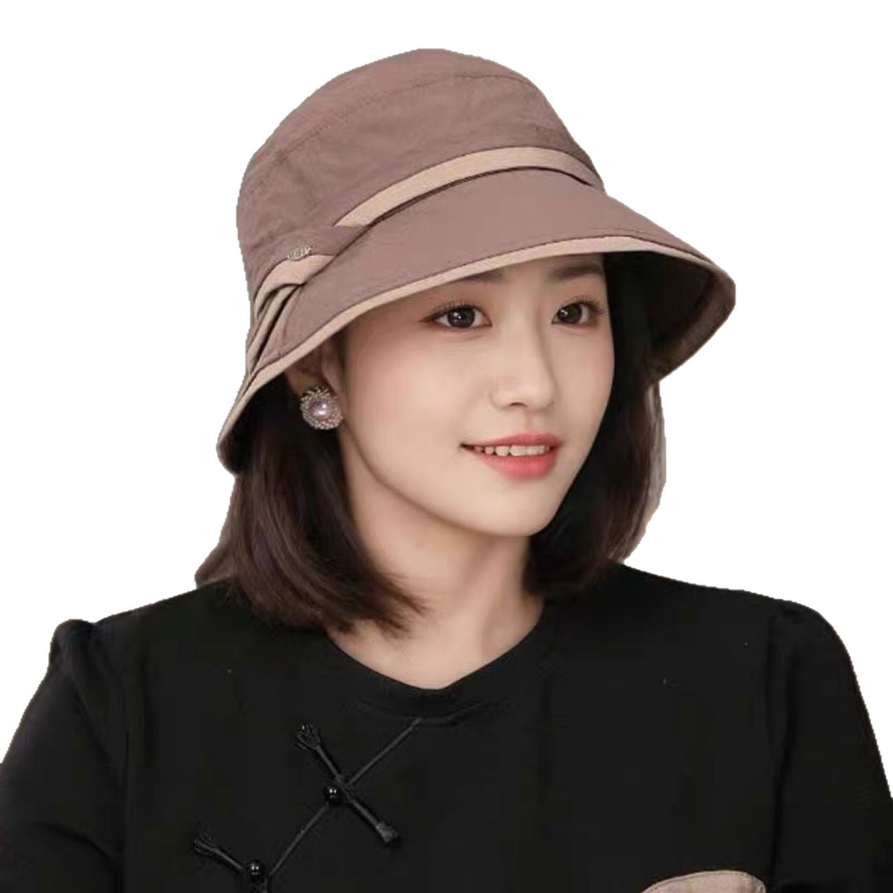 Lightweight Cap Curly Bucket Hat Summer Wig Short Straight Hair