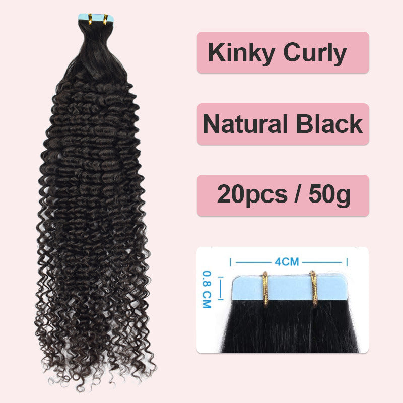 Film Hair Seamless Invisible Extension Human Long Straight Wig