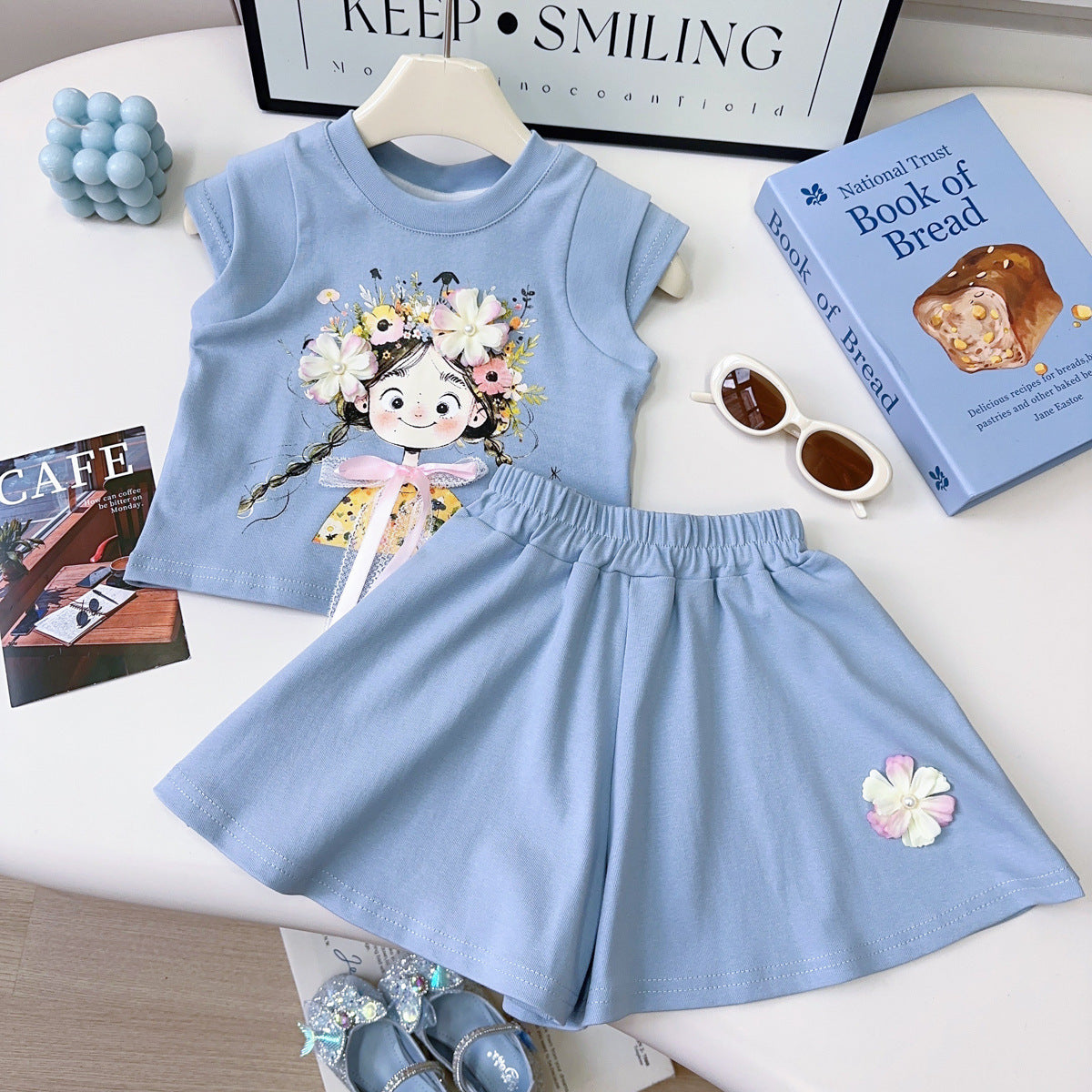 Korean Summer Fashionable Loose Casual Short-sleeved Shorts Children's Suit
