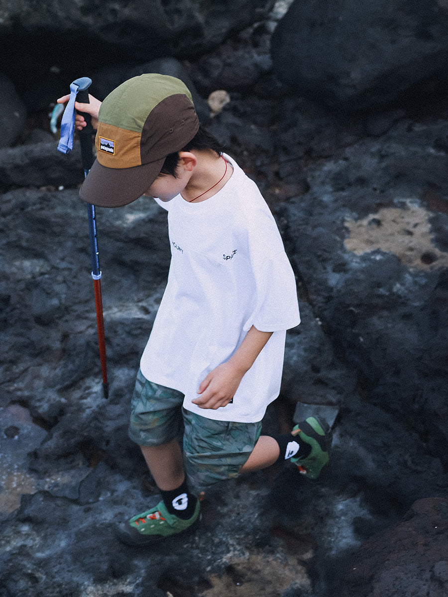 Children's Short-sleeved Mountain Outdoor Clothing Casual Letter Print Children's T-shirt