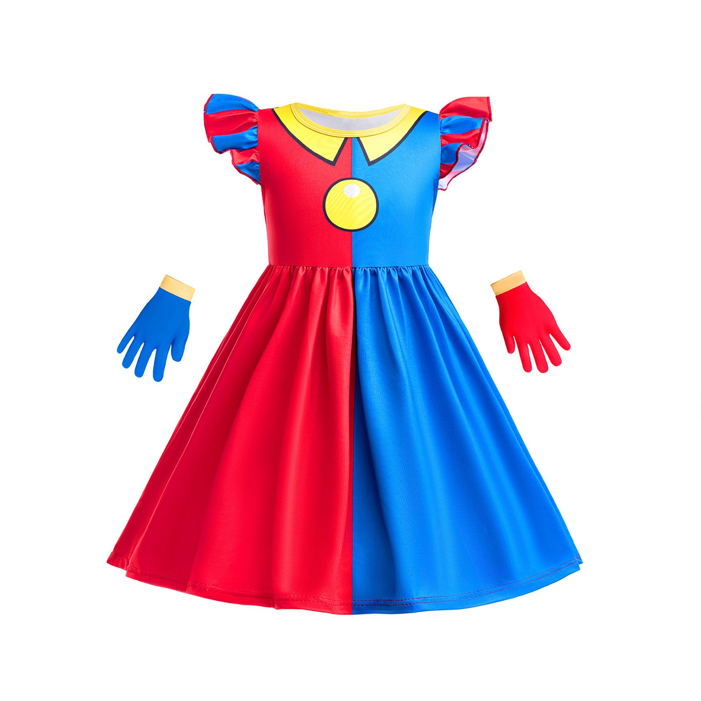 Magical Digital Circus Halloween Performance Clown Children's Dress