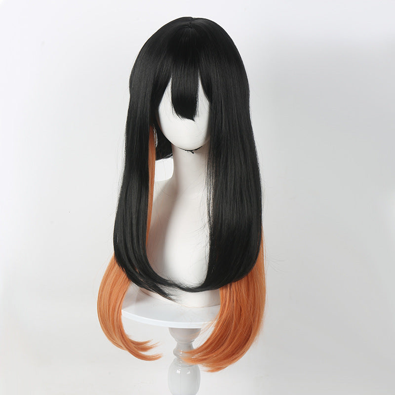 Waste Battle Ghost Amaya Black Gradient Cos Wig