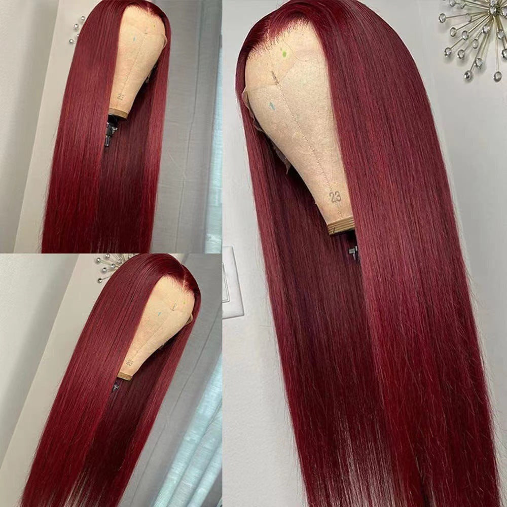 Lace Rose Net Chemical Fiber Fashion Long Straight Wig
