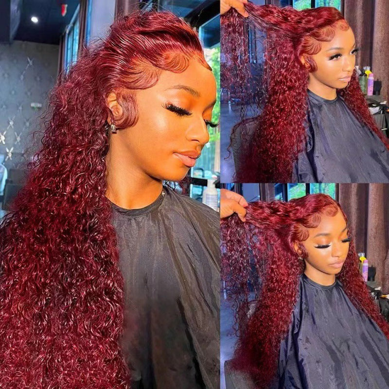 Creative Popular Front Lace Ms. Hair Wig Long Curls