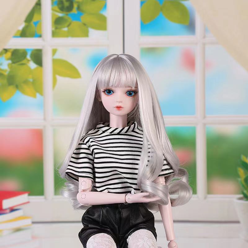 Silk Straight Bangs Medium Long Hair Other Wig