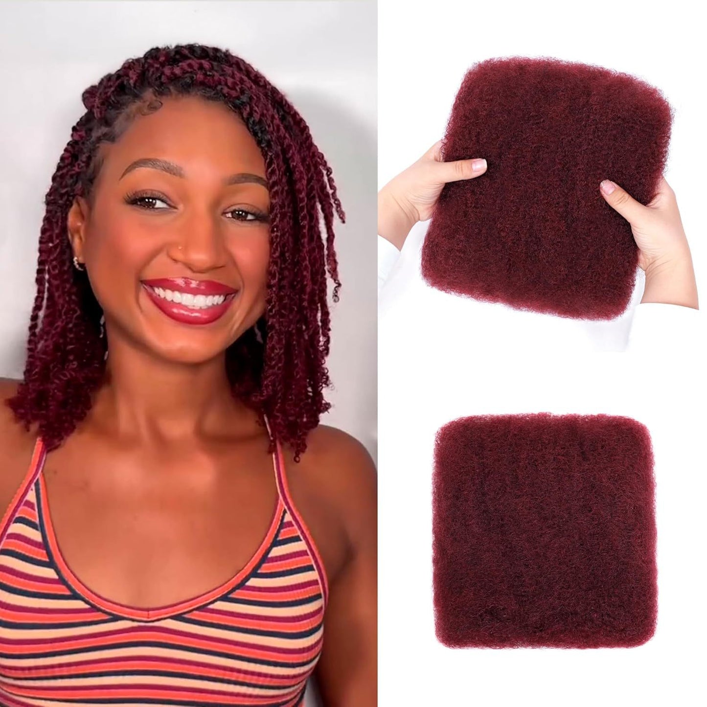 Casual Human Reggae Dreadlocks Puffy Bag Real Hair Wig