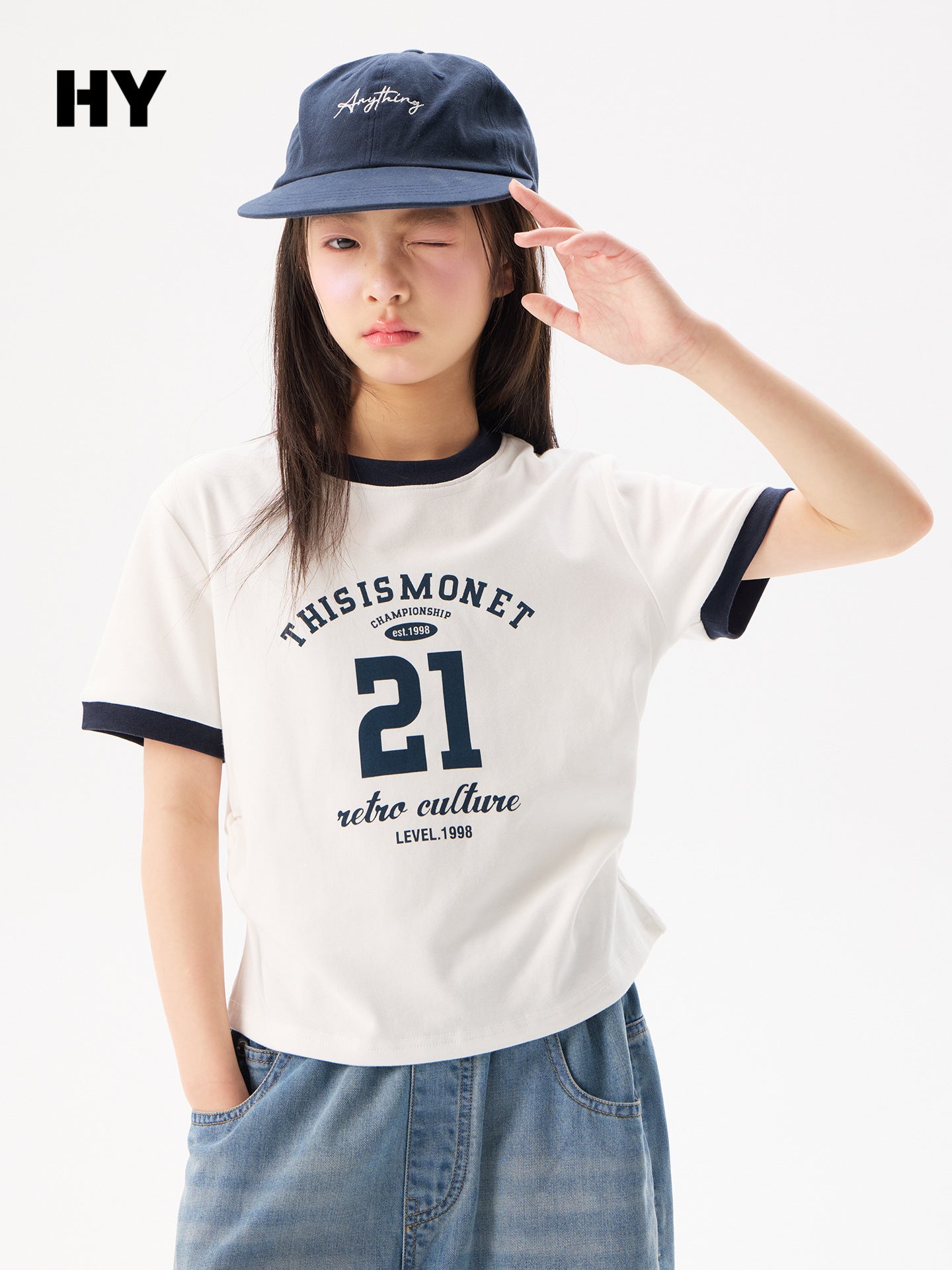 Children's Summer Short-sleeved Letter Printing Loose Tops Children's T-shirt