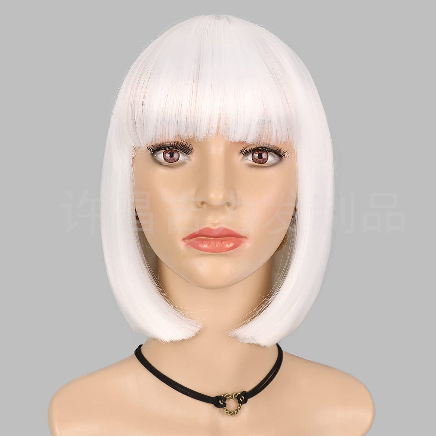 Unique Head Cover Bangs Synthetic Wigs Wig Short Straight Hair