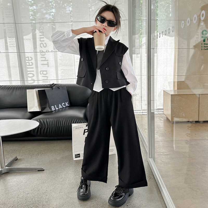 Autumn Clothing Fashionable Korean Style Long Sleeve Children's Suit