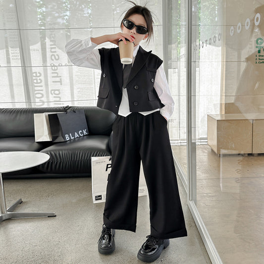 Autumn Clothing Fashionable Korean Style Long Sleeve Children's Suit