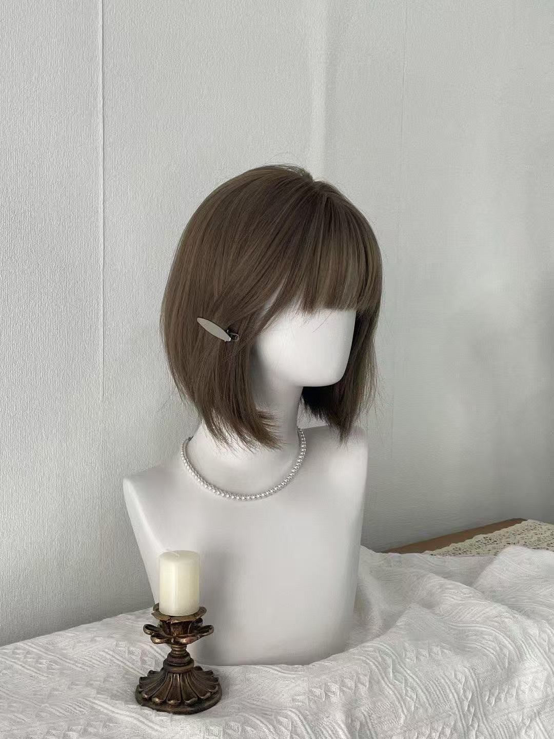 Women's Comic Fashion Style Daily Wave Tail Rose Net Wig Short Curly Hair