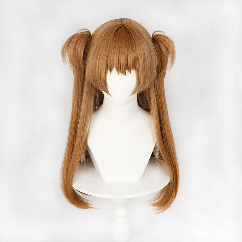 Ming Orange Double Ponytail Jaws Clamp Cos Wig