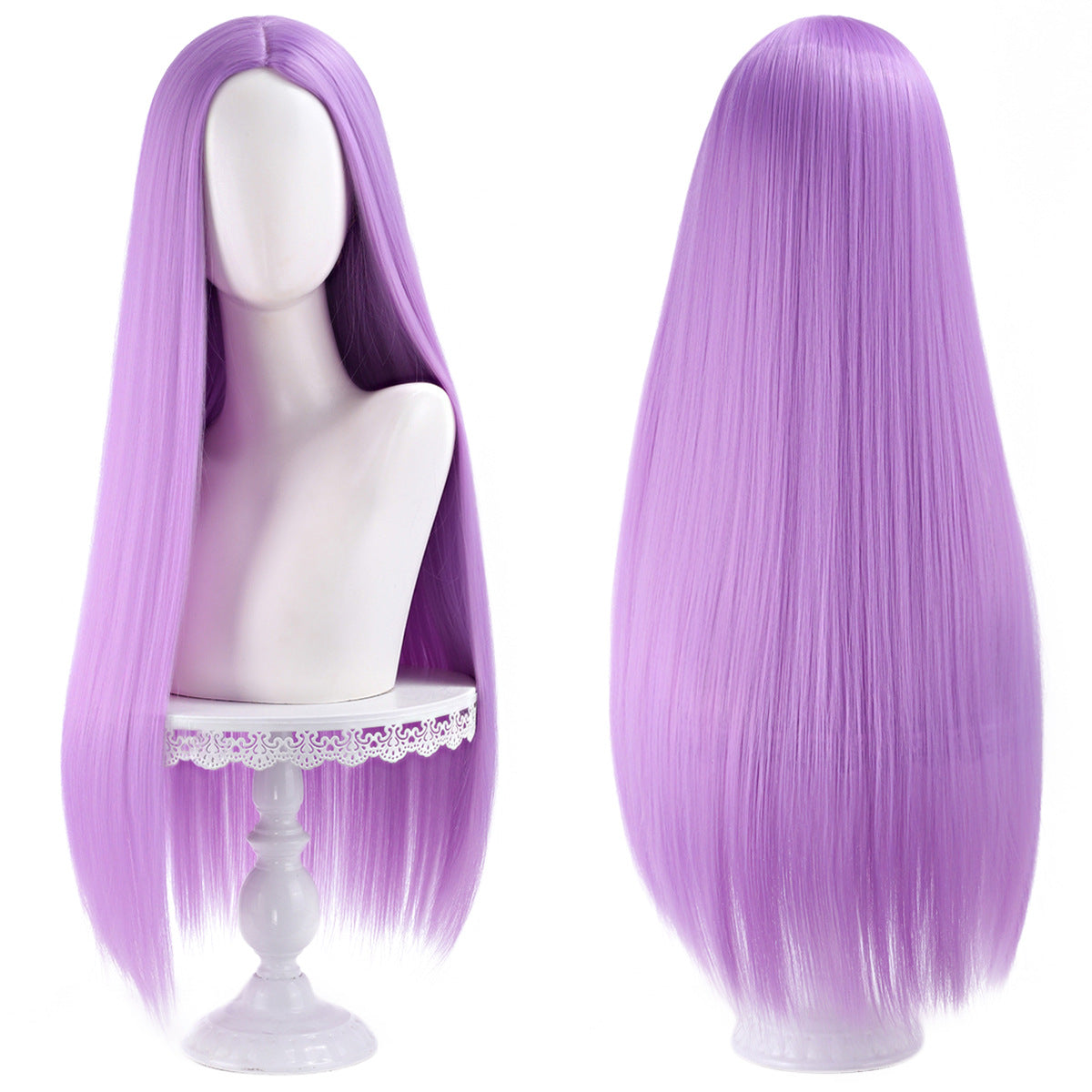 Main Universal Medium Scalp Black Hair Long Straight Wig
