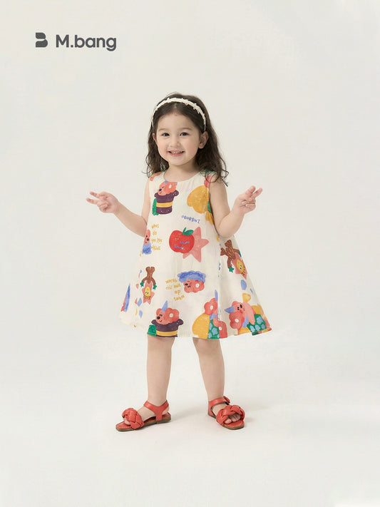 Children's Skirts Iti Cartoon Woven Clothing Thin Children's Dress