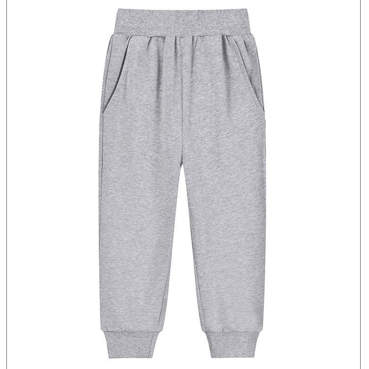 Children's Elementary School Navy Blue Sports Young Older Boys Straight Loose Children's Pants