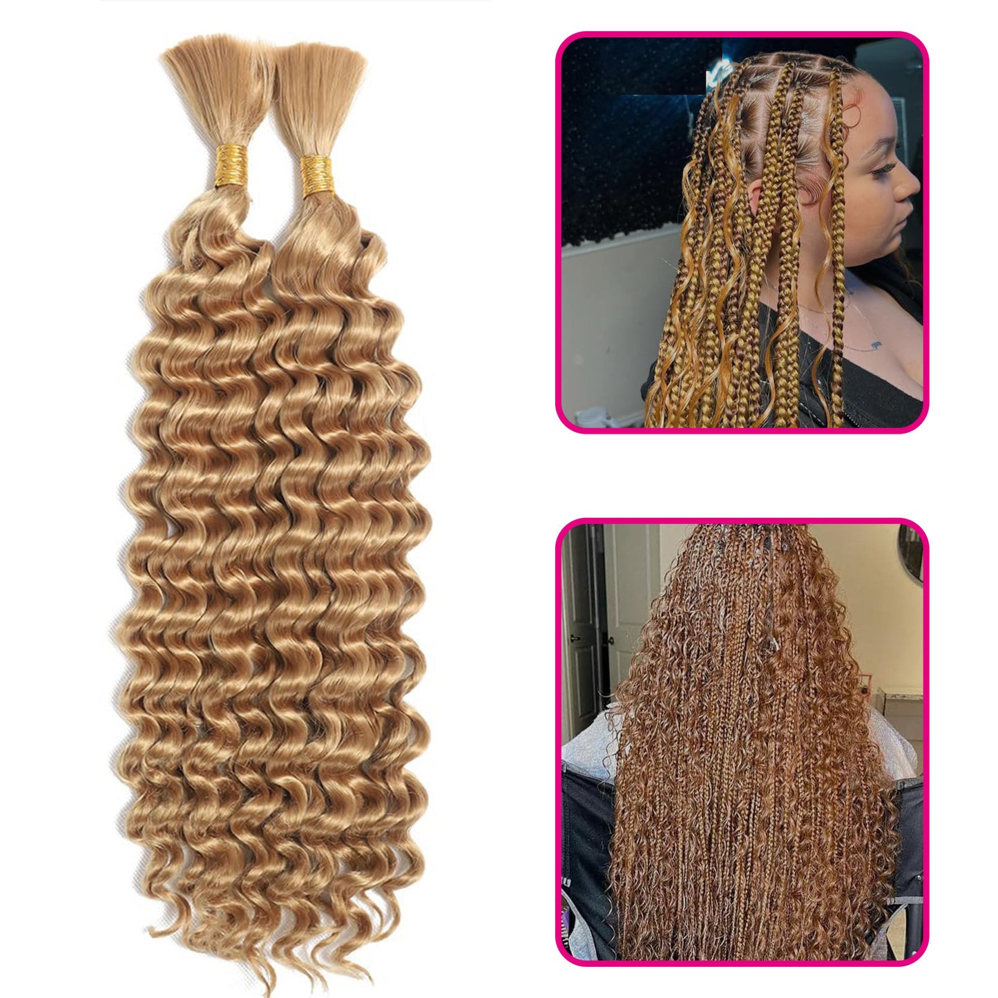 Deep Wave Braided Hair Bohemian Braid Wig Ponytail