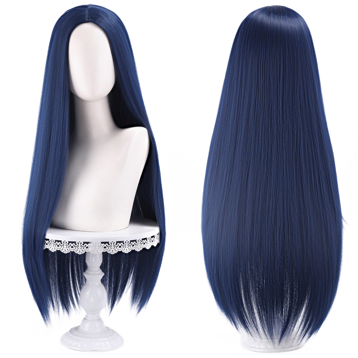 Main Universal Medium Scalp Black Hair Long Straight Wig
