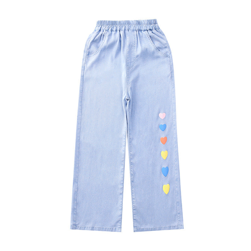 Children's Clothes Fried Street Western Style Medium Big Trousers Clothing Thin Children's Pants