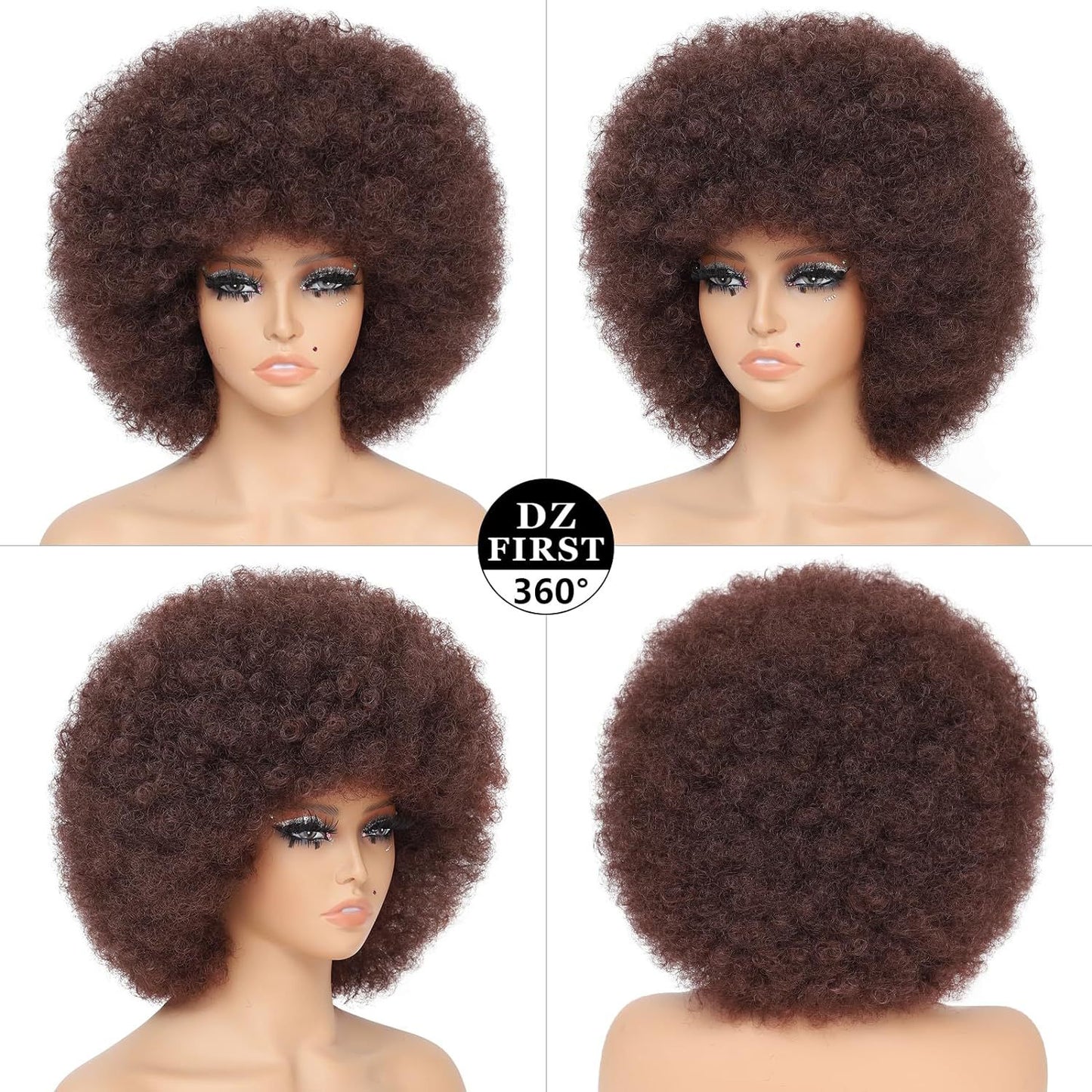 Women's African Head Cover Fluffy Small Volume Other Wig