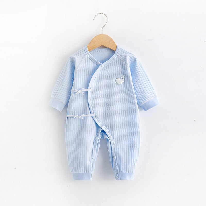 Rompers Born Boneless Cotton Closed Bellyband Crawling Jumpsuit, Climbing Suit