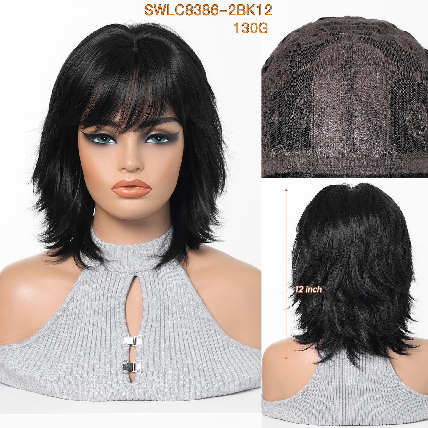 Women's Fashion Golden Layered Synthetic Wigs Wig Short Curly Hair