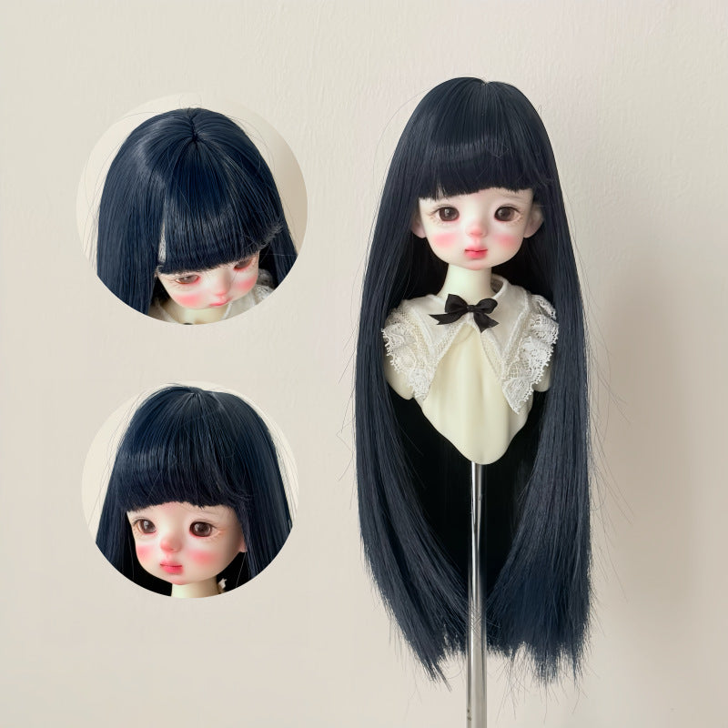 Silk Long Straight Hair Cover Bangs Rough Cos Wig