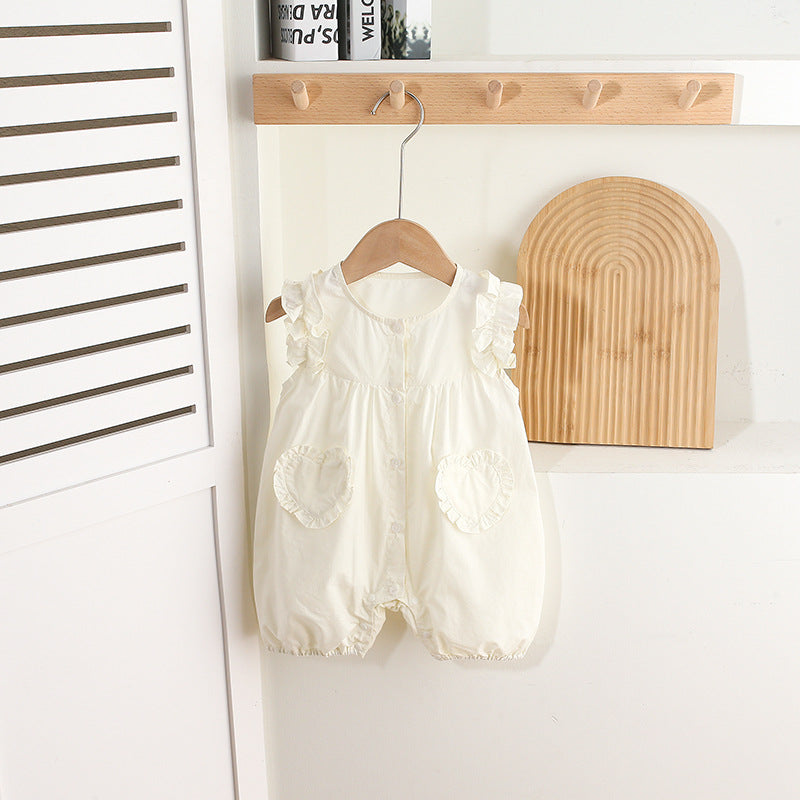 Thin One Month Old Princess Romper Jumpsuit, Climbing Suit