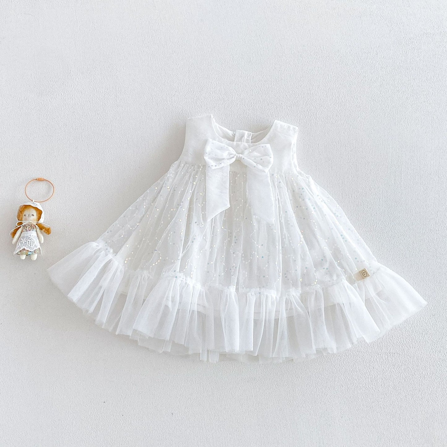 Children's Super Cute Tulle Skirt Summer Western Style Bow Princess Children's Dress