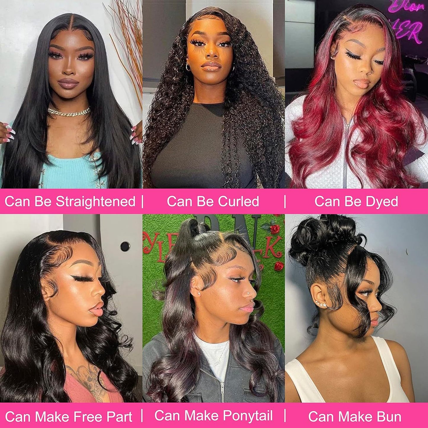 Lace Black Mid-length Curly Hair Fiber Wig Long Curls