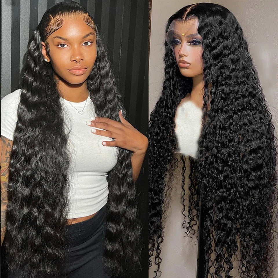 Water Wave Wigs Human Long Curly Real Hair Wig