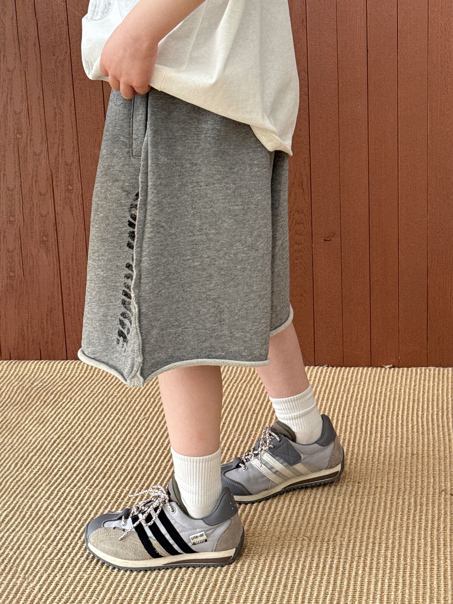 Summer Korean Style Fashionable Letters Printed Daily Children's Pants