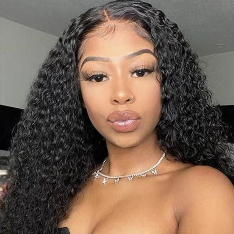 Women's African Small Volume Corn Curler Hair Wig Long Curls