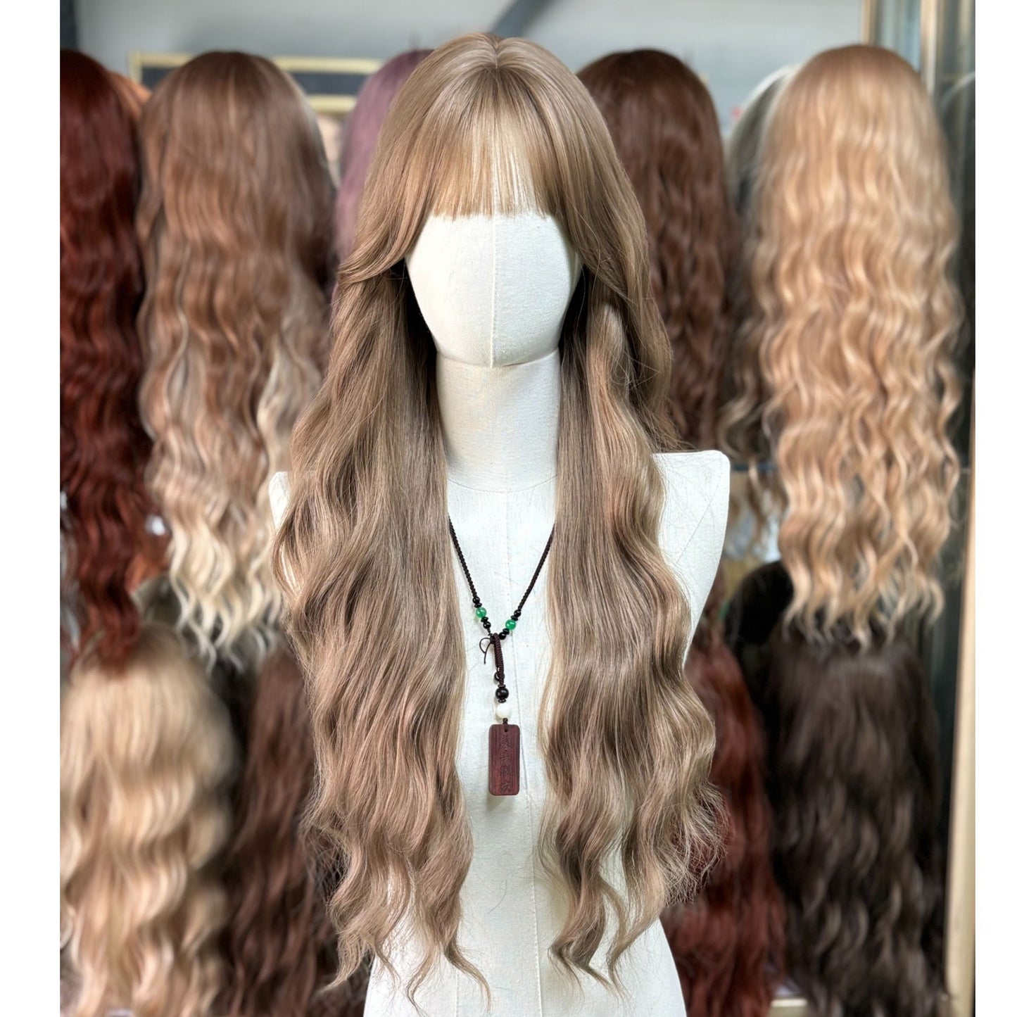 Hair Straight Curly Big Wave Realistic Wig Long Curls
