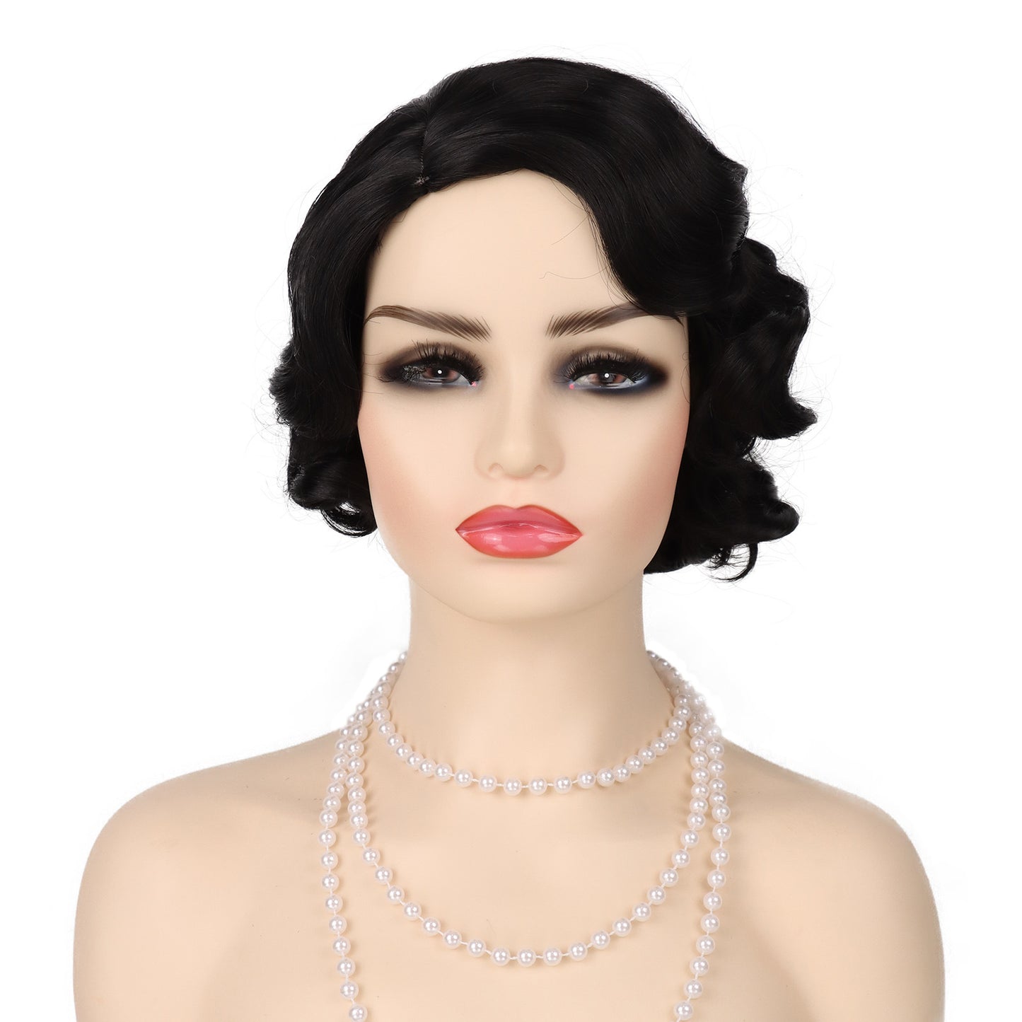 Generation Golden Vintage Water Ripple Simulation Wig Short Curly Hair