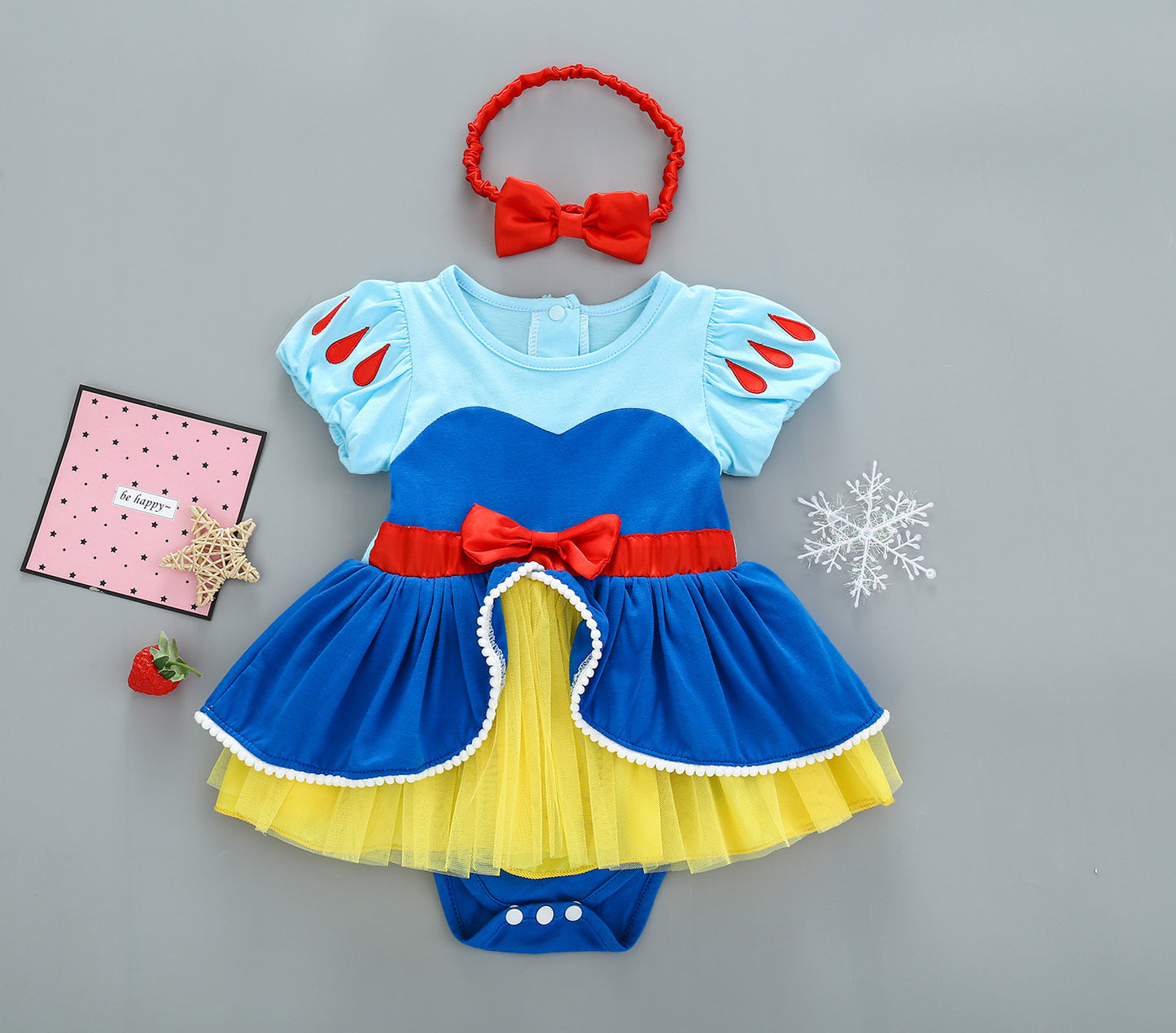 Christmas Mermaid Jumpsuit Long Hair Princess Elsa Romper Toddler Crawling Jumpsuit, Climbing Suit