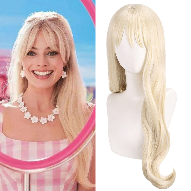 Main Barbie Light Golden Micro Curly Cos Wig