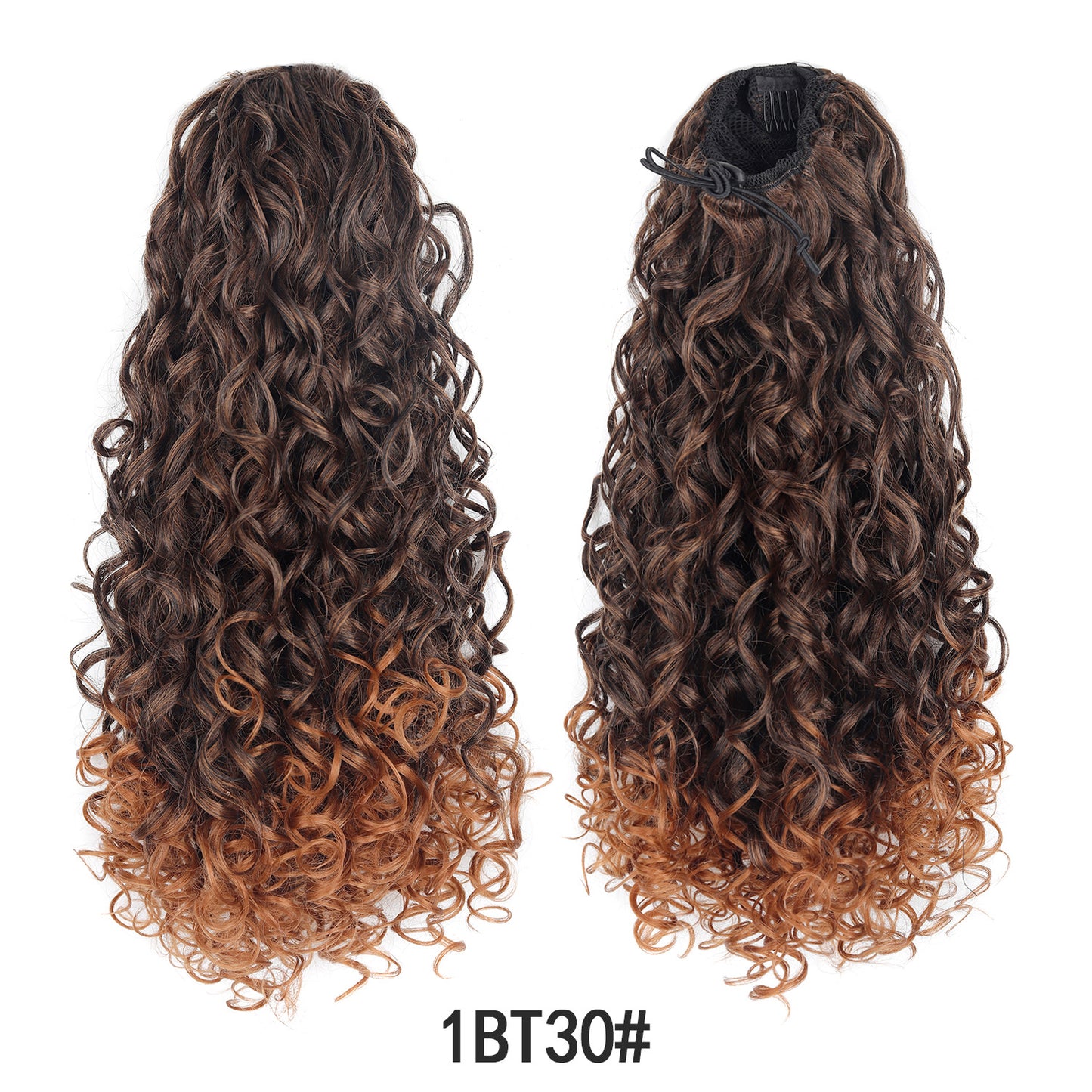 Mid-length Curly Hair Spring Roll Roman Retro Wig Ponytail