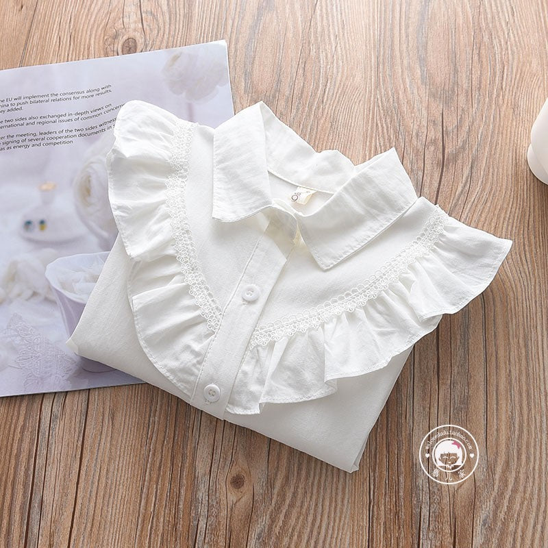 Children's Korean Style Long Sleeve Fashionable Pure Cotton Children's Shirt