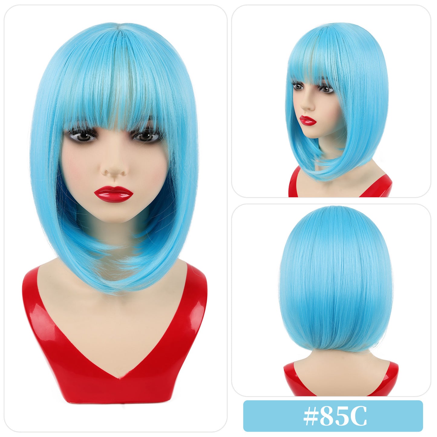 Whole Female Collarbone Length Haircut Wave Wig Short Straight Hair